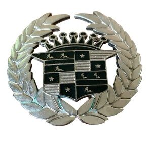 Vintage Cadillac Emblem Y2K Belt Buckle Mud Flap Girl Edgy Bling Maximalist NEW